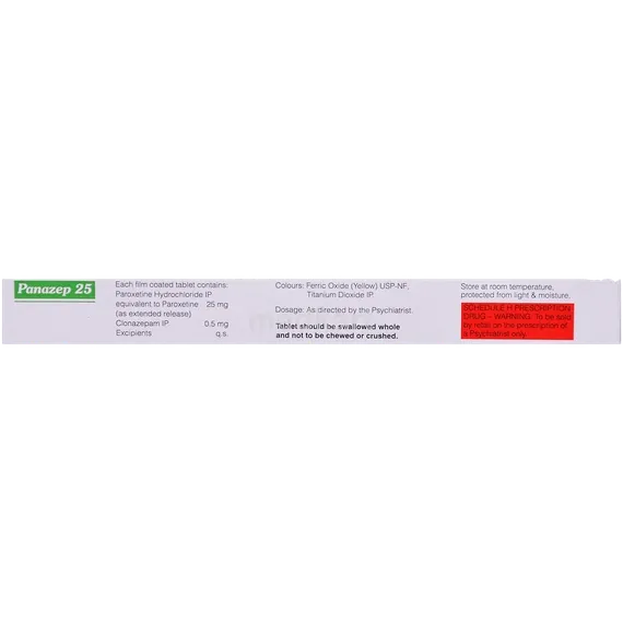 panazep 25mg tablet 10's